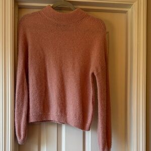 Banana Republic Women's Soft Pink Turtleneck Sweater